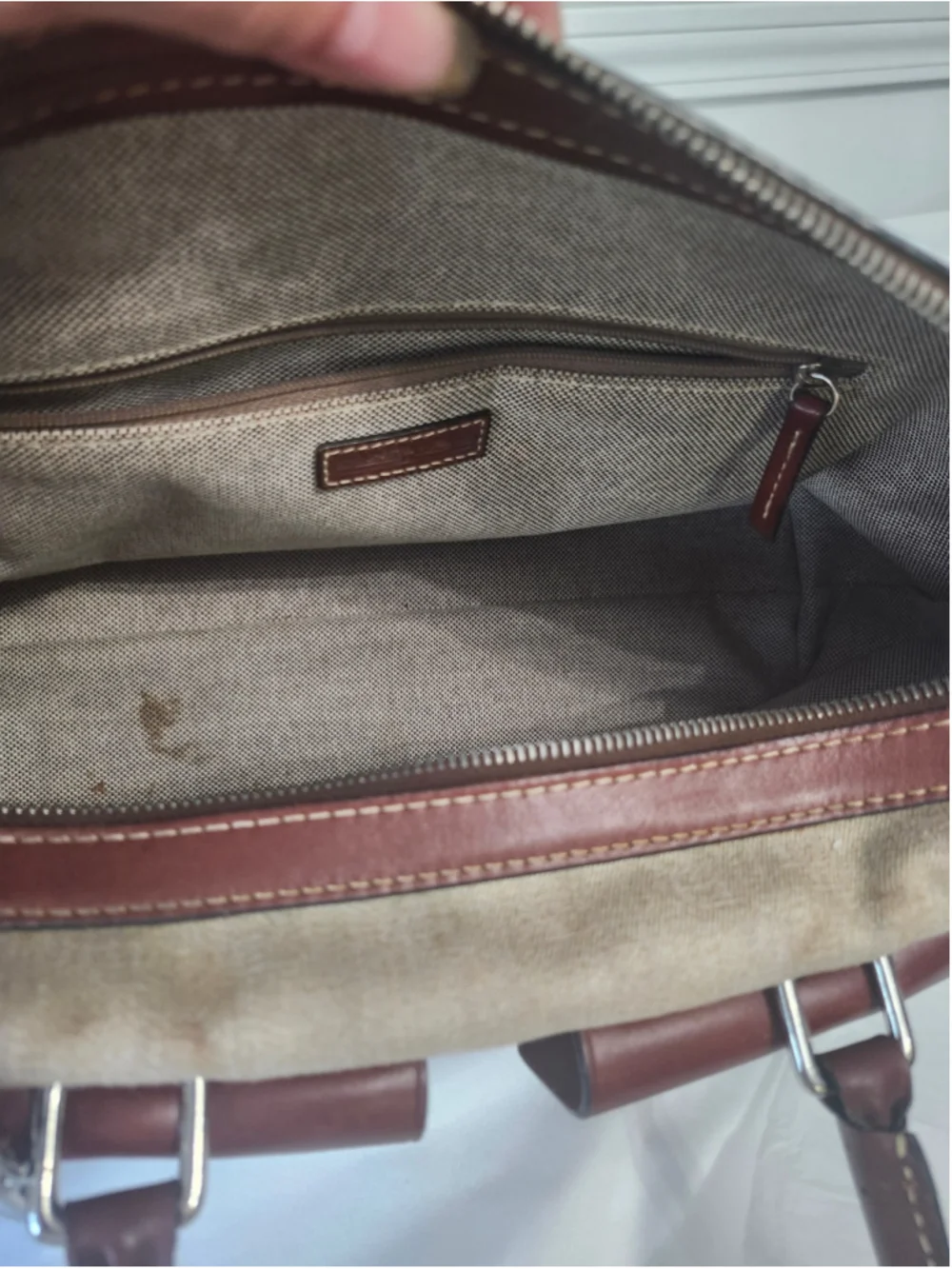 Vintage Dooney & Bourke Satchel One Size Beige Brown
